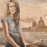 Ritratto di Elisabetta con Venezia in fondo
